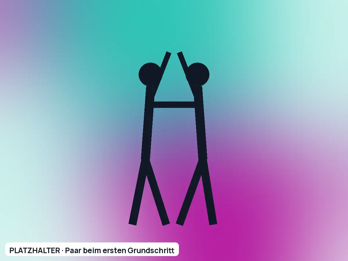 Paar lernt den ersten Grundschritt im Tanzkurs Köln